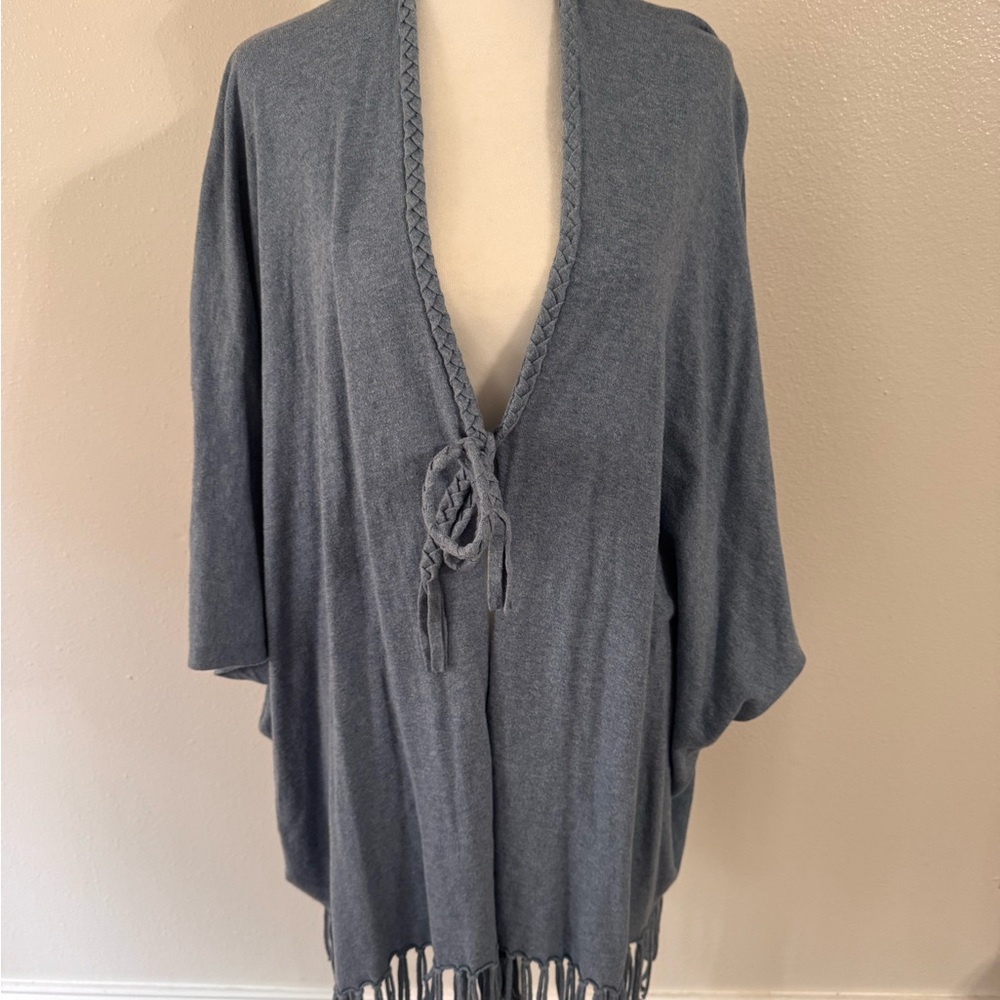 Neiman Marcus Blue Knit Cardigan